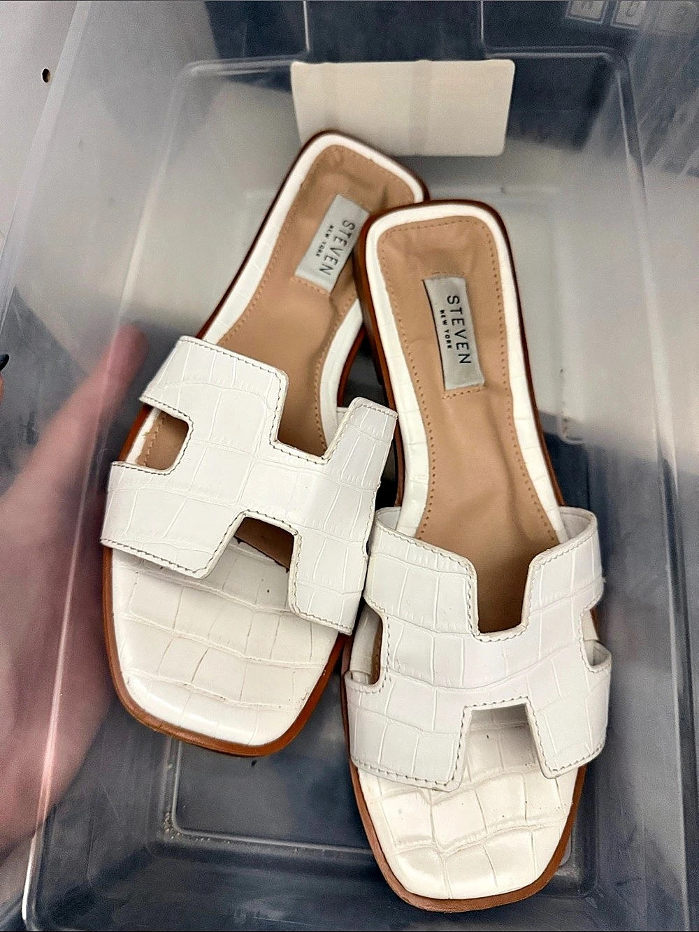 Steven Women's White H Sandals Like New